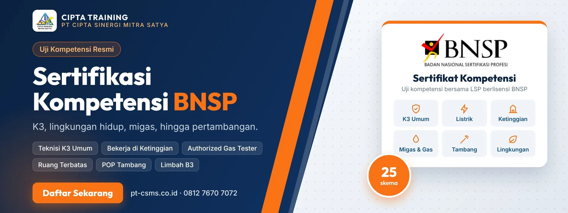 Banner pelatihan PT CSMS